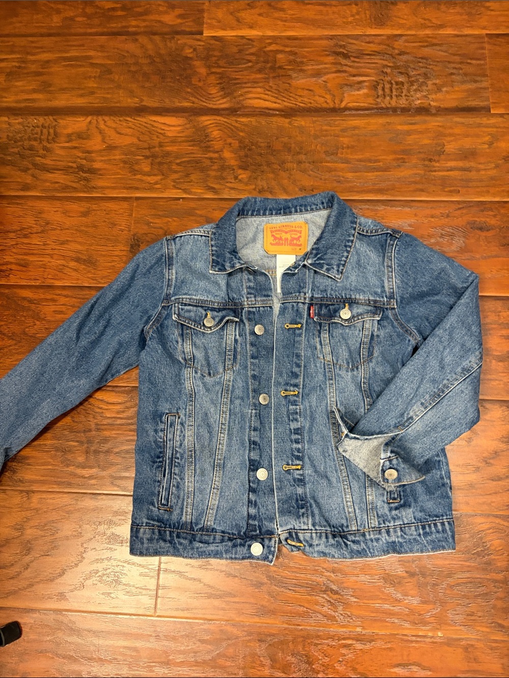 Levi's Kids Blue Denim Trucker Jacket size medium